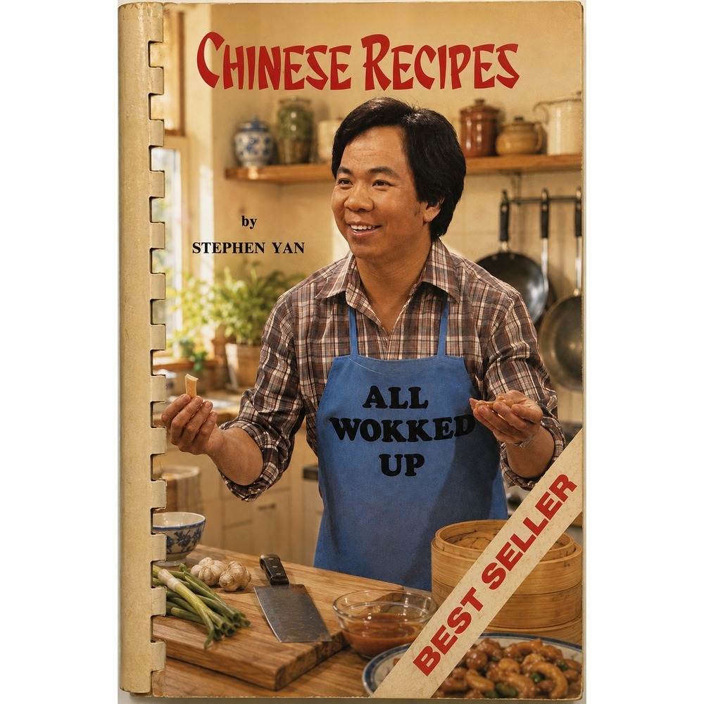 Vintage 1981 Stephen Yan Chinese Recipes Cookbook Yan's Woking Wok With Yan